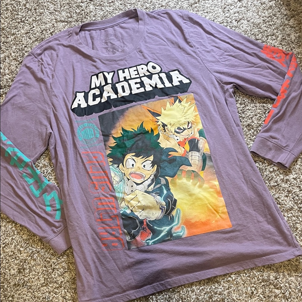 My hero academia men’s XL long sleeve - Purple